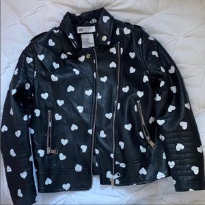 NWOT H&M leather hearts jacket